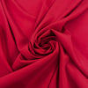 Dark Red Stretch Pure Silk Crepe De Chine