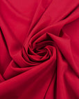 Dark Red Stretch Pure Silk Crepe De Chine