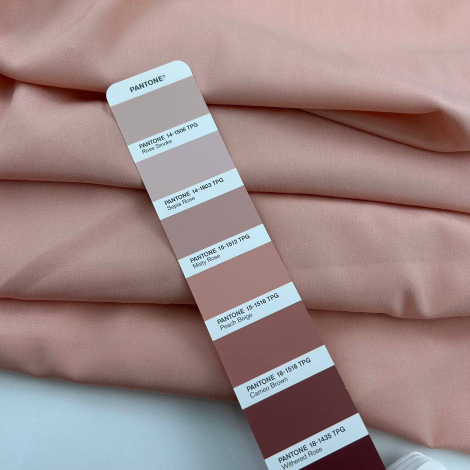 Pink Stretch Pure Silk Crepe De Chine