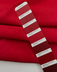 Dark Red Stretch Pure Silk Crepe De Chine