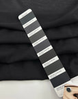 Black Viscose And Cotton Gauze