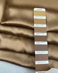 Beige Pure Silk Satin
