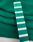 Forest Green Silk Crepe De Chine