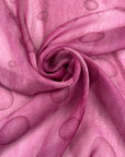 Purple Printed Silk Voile