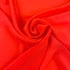 Bright Red Pure Silk Crepe De Chine