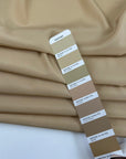 Beige Stretch Pure Silk Crepe De Chine