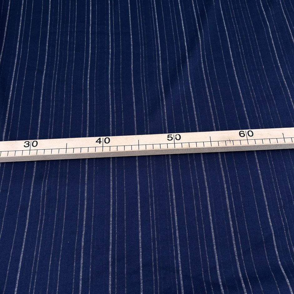 Blue Cotton Striped Jersey