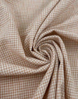 Cotton Blend Tweed Vichy Pattern