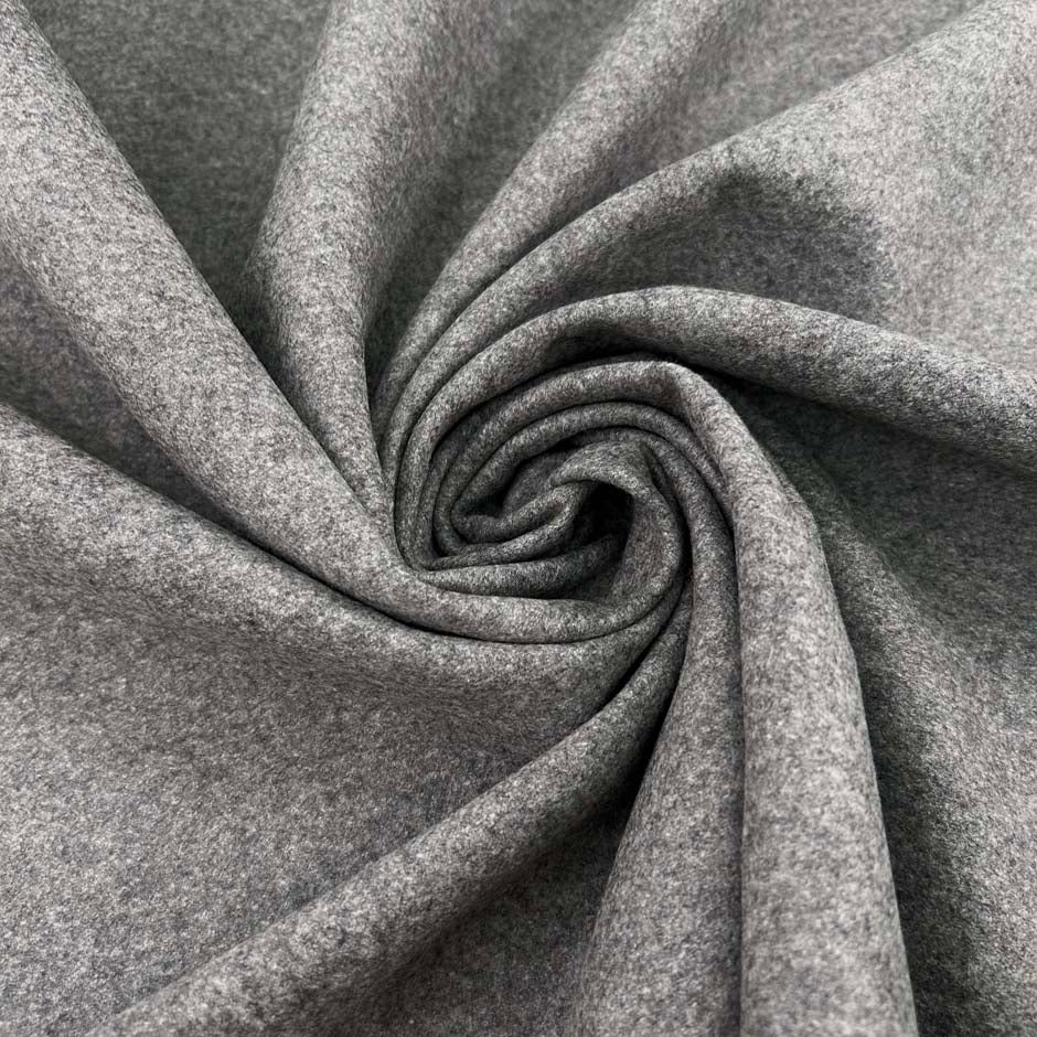 Light Gray Melange Wool Blend Cloth