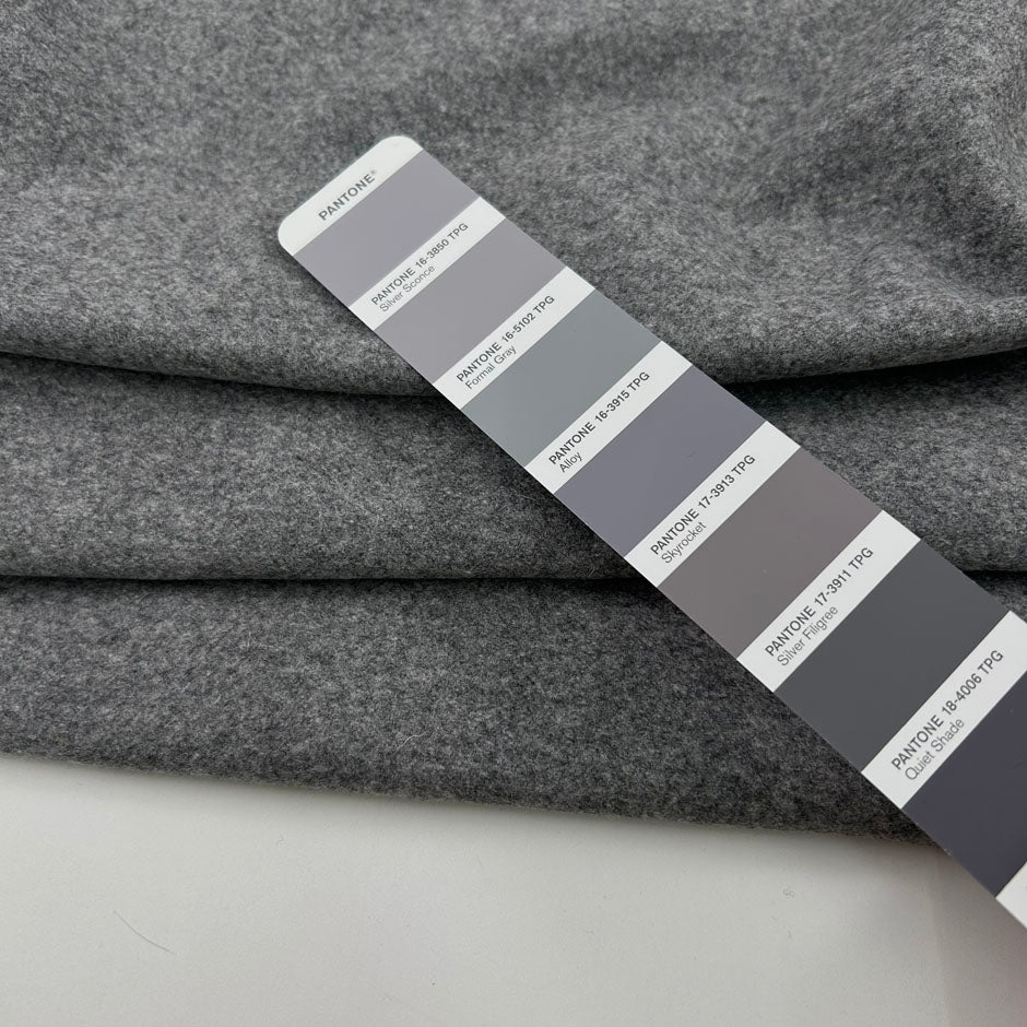 Light Gray Melange Wool Blend Cloth