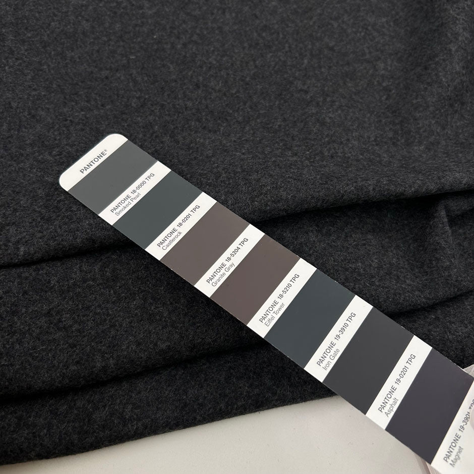 Dark Grey Melange Wool Blend Cloth