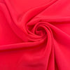 Red Non Stretch Silk Crepe De Chine