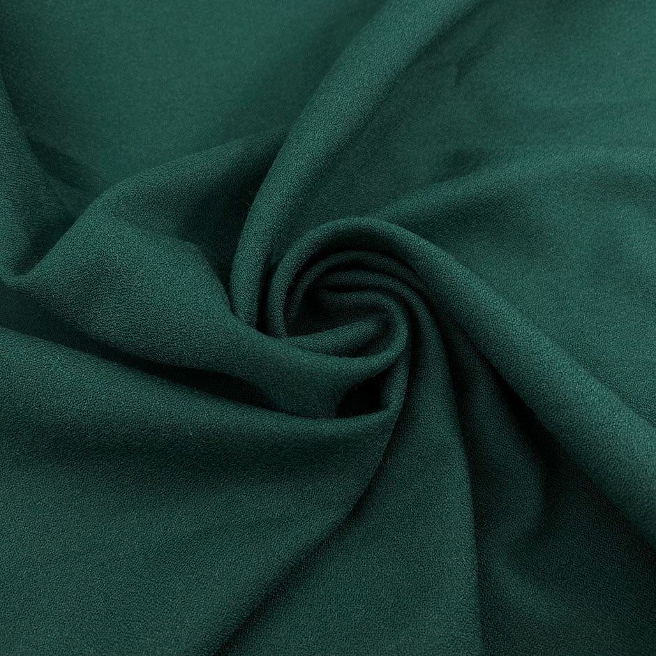 Forest Green Wool Crepe