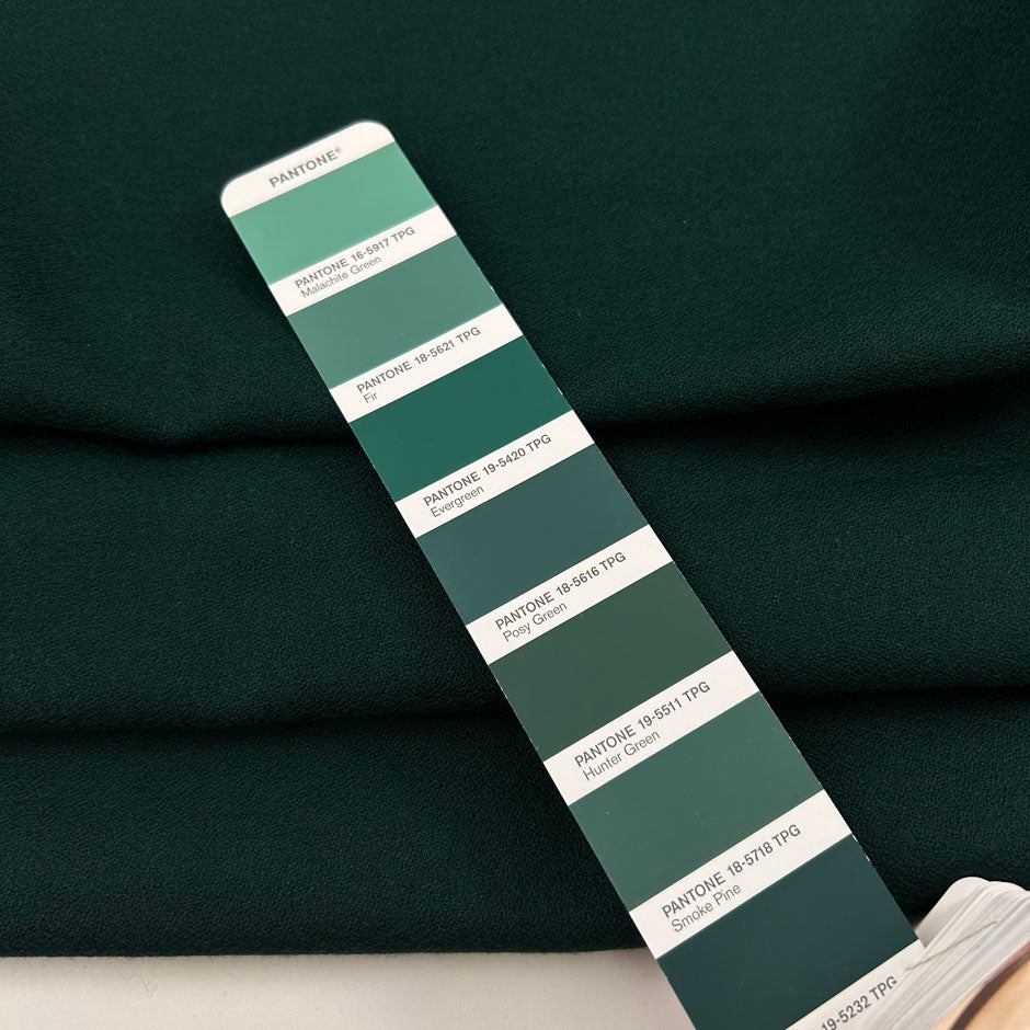 Forest Green Wool Crepe
