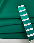 Dark Green Stretch Pure Silk Crepe De Chine