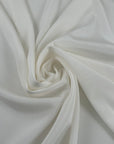 White Stretch Pure Silk Crepe De Chine