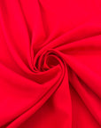 Red Stretch Pure Silk Crepe De Chine