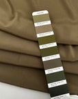 Brown Stretch Pure Silk Crepe De Chine
