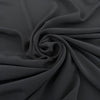 Black Pure Silk Crepe De Chine