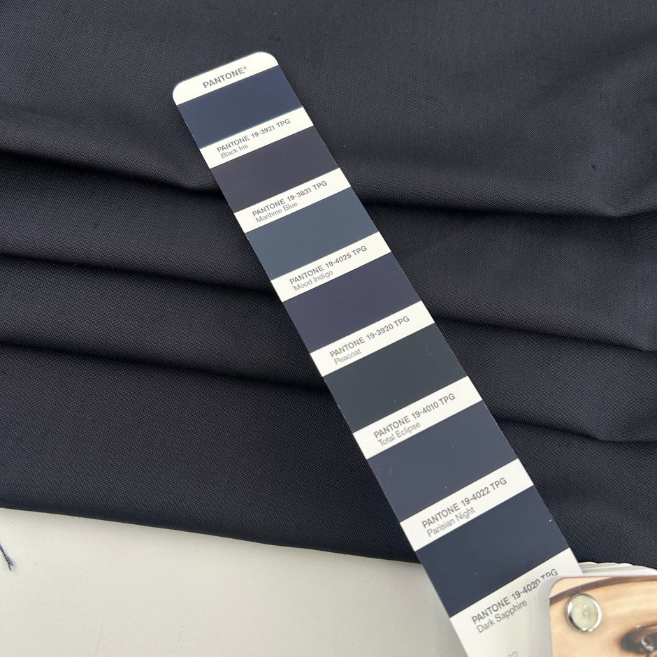 Navy Blue Silk Shantung