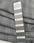 Grey And White Wool Crashed Tartan