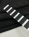 Black Fluid Silk Crepe De Chine