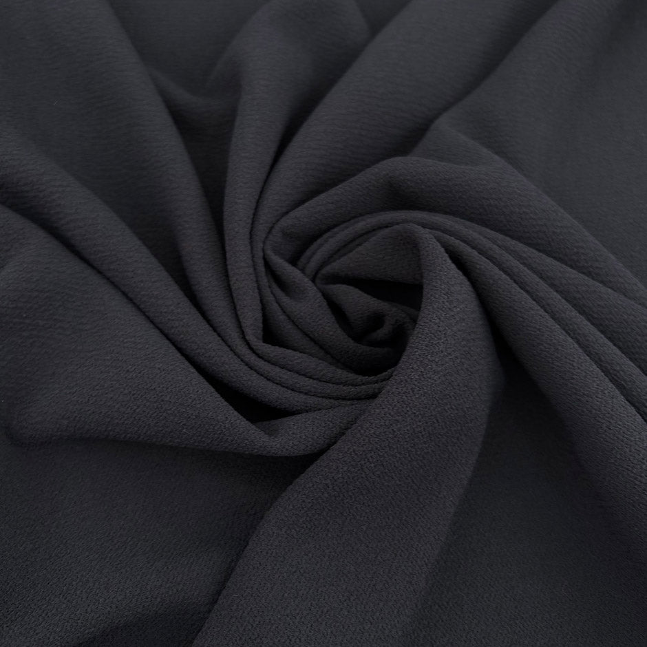 Dark Blue Stretch Crepe Cady With A Sable' Structure