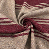 Bordeaux And Beige Melange Wool Tweed