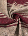 Bordeaux And Beige Melange Wool Tweed