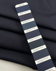 Blue Stretch Wool Blend Bonded With Interlock