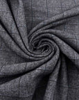 Gray Overchecked Wool Blend Flannel
