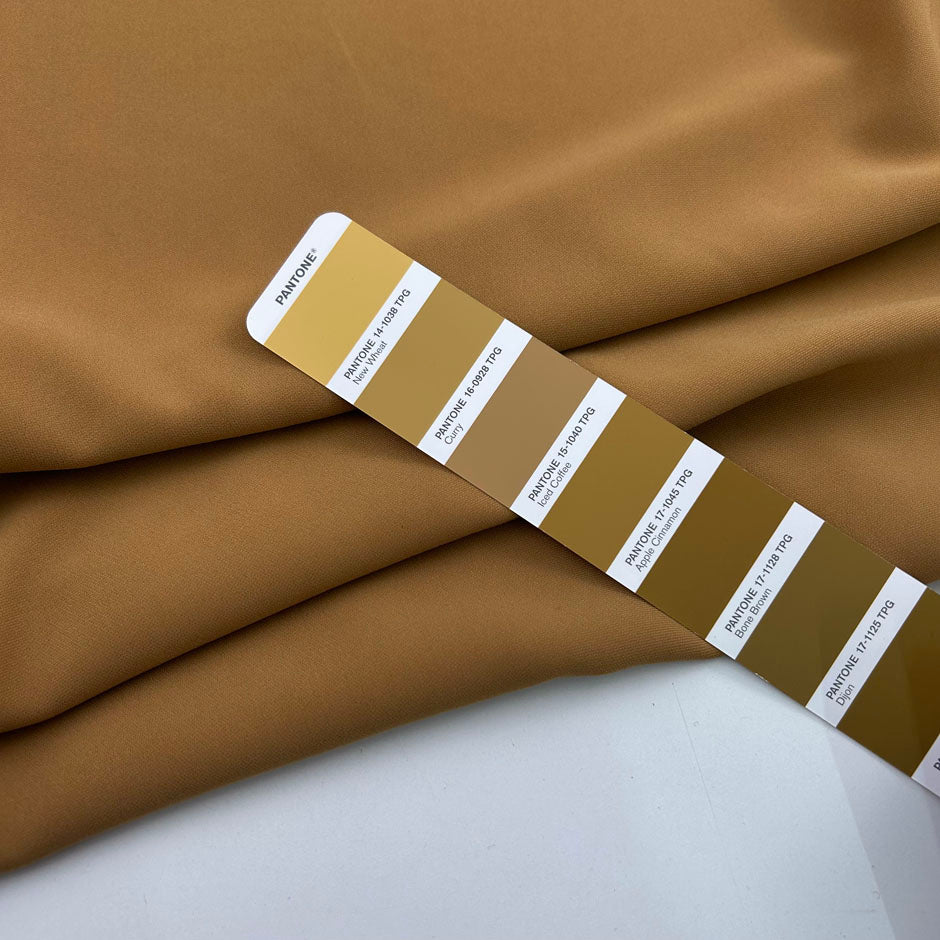 Beige Opaque Crepe Cady