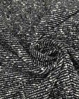 Black And White Cotton Blend Tweed