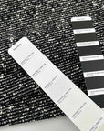 Black And White Cotton Blend Tweed