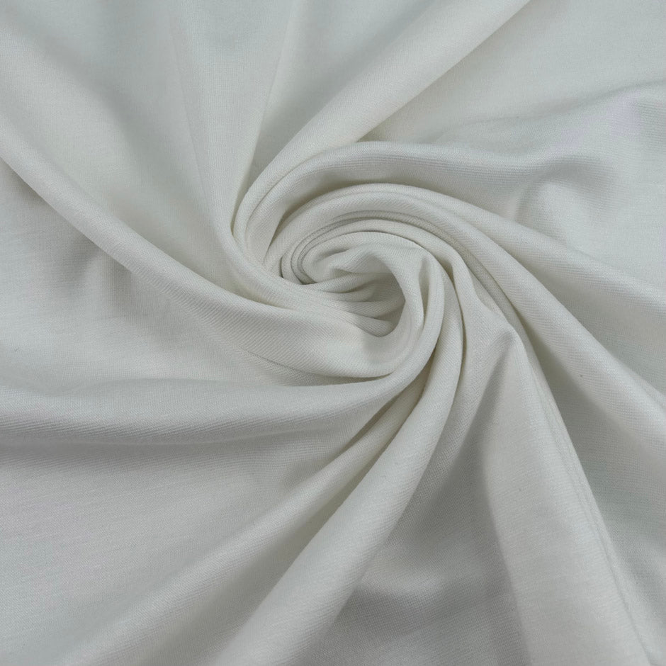 White Bielastic Cotton Punto Milano