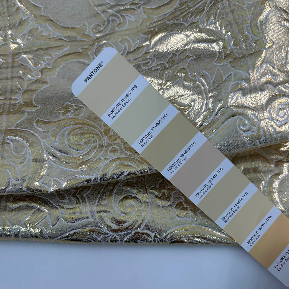 Jacquard Fabric With A Golden Spreading