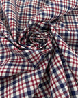Red And Blue Yarn Dyed Popeline