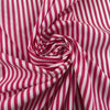 Fuchsia And White Striped Cotton Popeline