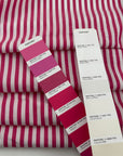 Fuchsia And White Striped Cotton Popeline