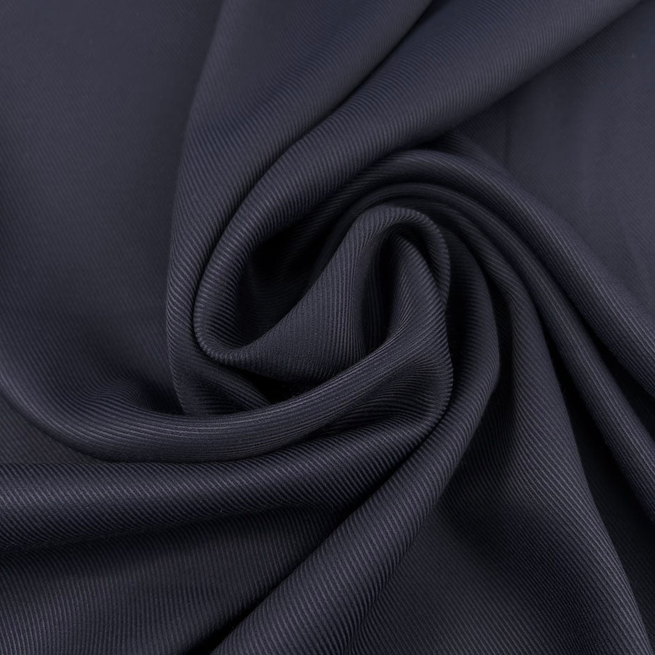 Blue Viscose Blend Twill
