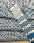 Light Blue Micro Print Cotton Popeline