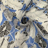 Light Blue Floral Print Silk Georgette
