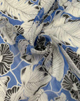 Light Blue Floral Print Silk Georgette