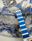 Light Blue Floral Print Silk Georgette