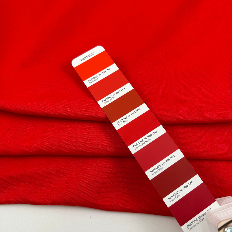 Red Cotton Sweatshirt Fabric