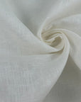 White Structured Pure Linen Canvas