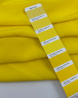 Yellow Pure Silk Crepe De Chine