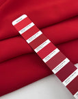 Red Stretch Viscose And Polyester Crepe Cady