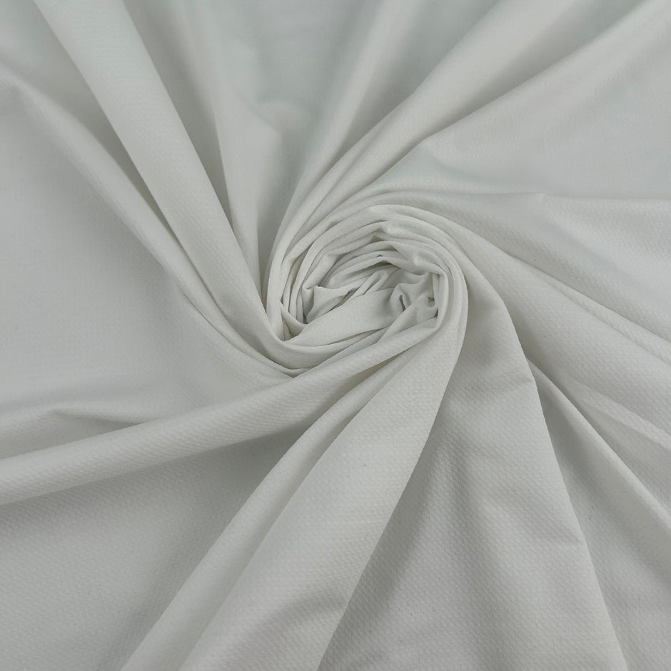 White Bielastic Piquet Lycra Jersey