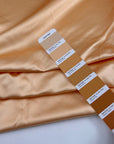 Pale Yellow Pure Silk Sateen Douchesse